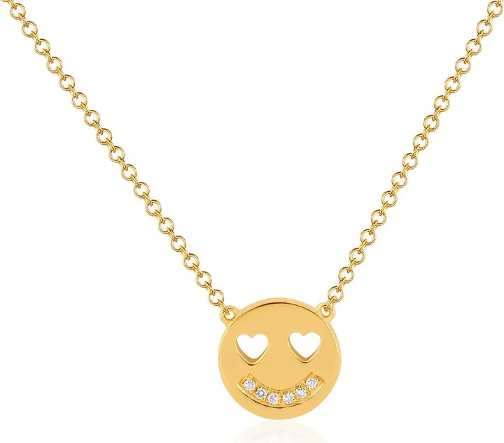 Diamond Happiness Pendant Necklace