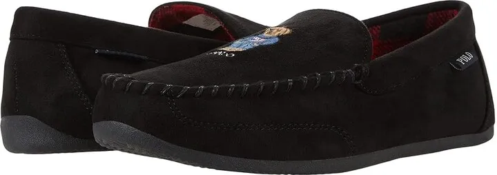 Polo Ralph Lauren Declan Bear Moccasin Slipper (Black) Men's Shoes