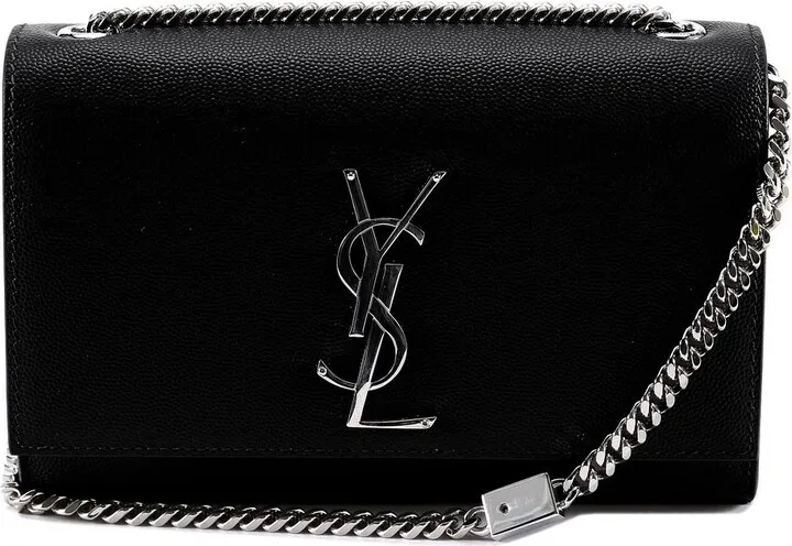 Saint Laurent Kate Logo Plaque Small Shoulder Bag