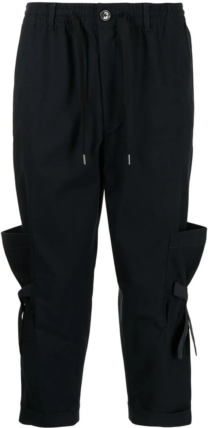 Cropped Drawstring Trousers