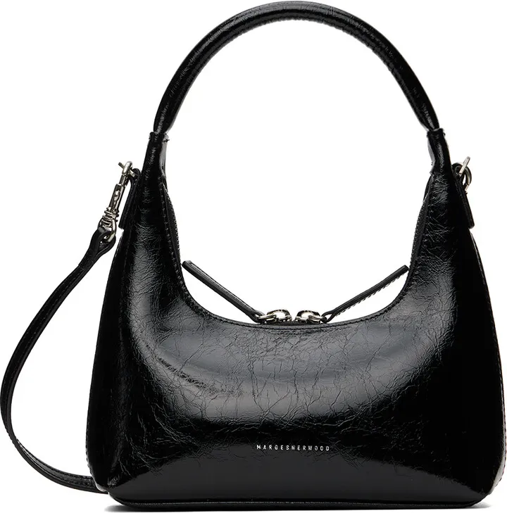 Marge Sherwood Black Mini Zip Shoulder Bag