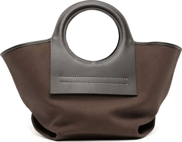 Canvas-Leather Tote Bag