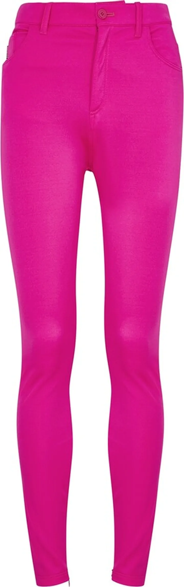 Balenciaga Bright Pink Satin-jersey Skinny Trousers