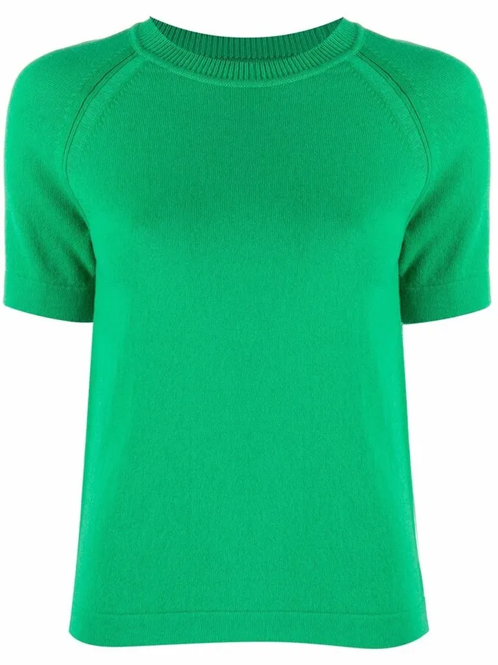 Short-Sleeve Cashmere Top