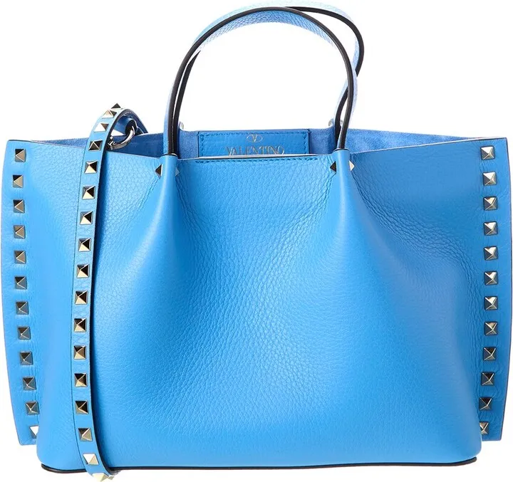 Valentino Rockstud Grainy Leather Tote