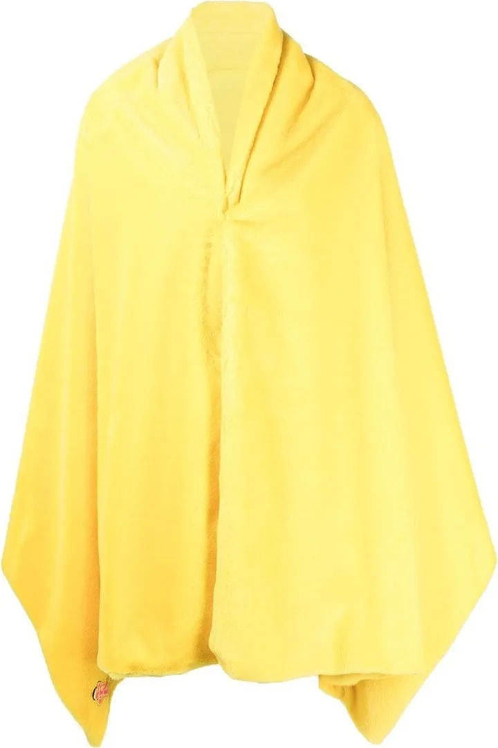 Embroidered-Logo Cape Coat
