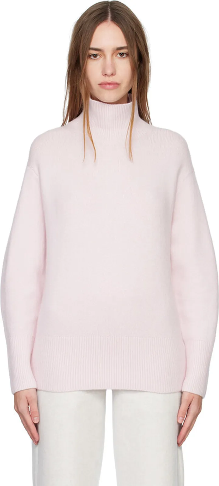 Vince Pink Wide Sleeve Turtleneck