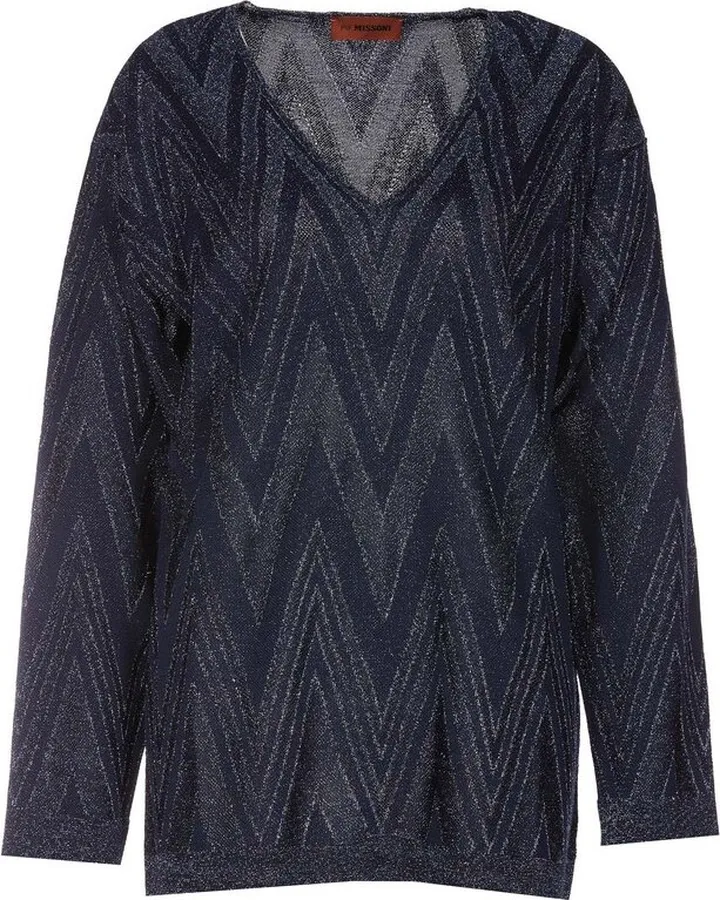 Missoni Zig-Zag V-Neck Knitted Jumper