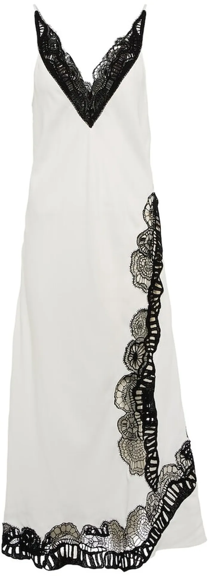 Lace-trimmed slip dress