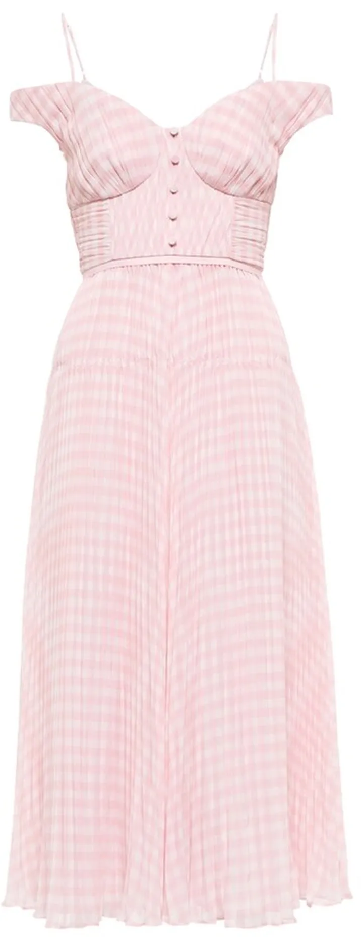 Gingham midi dress