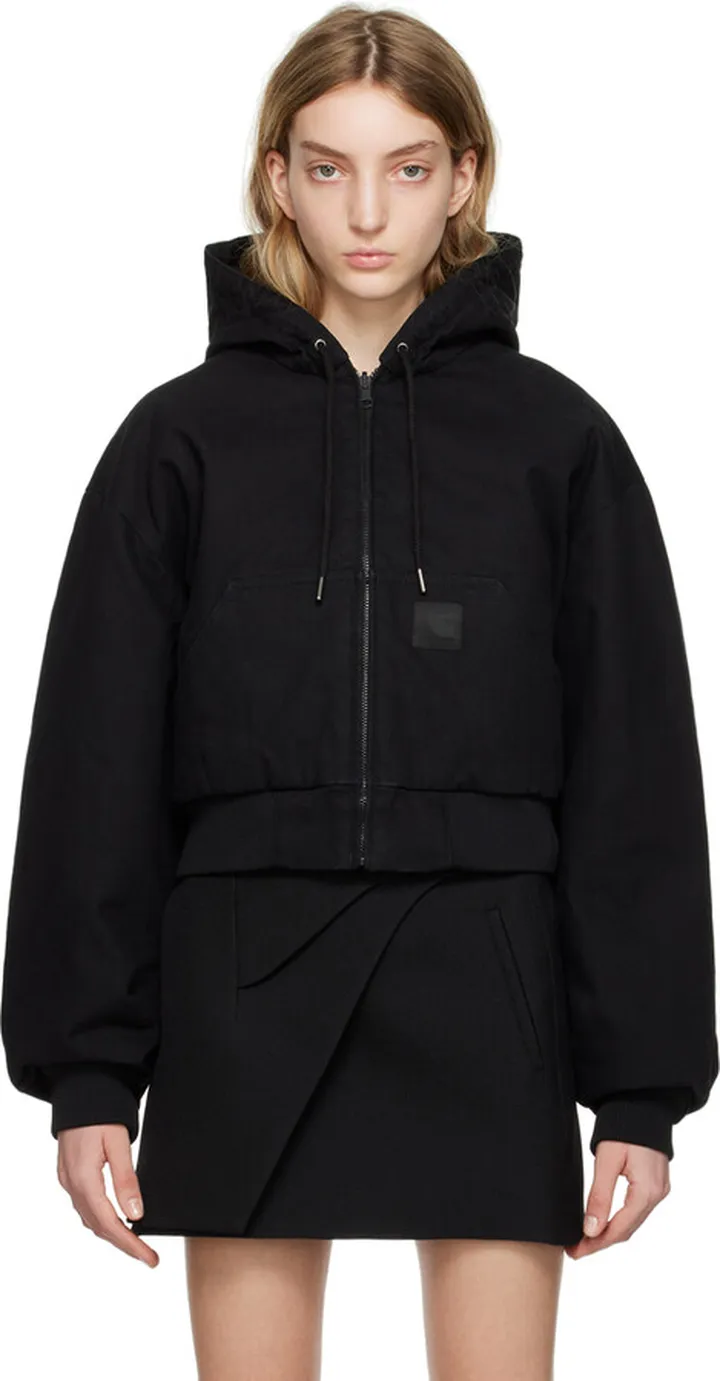 WARDROBE.NYC Black Carhartt Edition WIP Drawstring Reversible Bomber Jacket