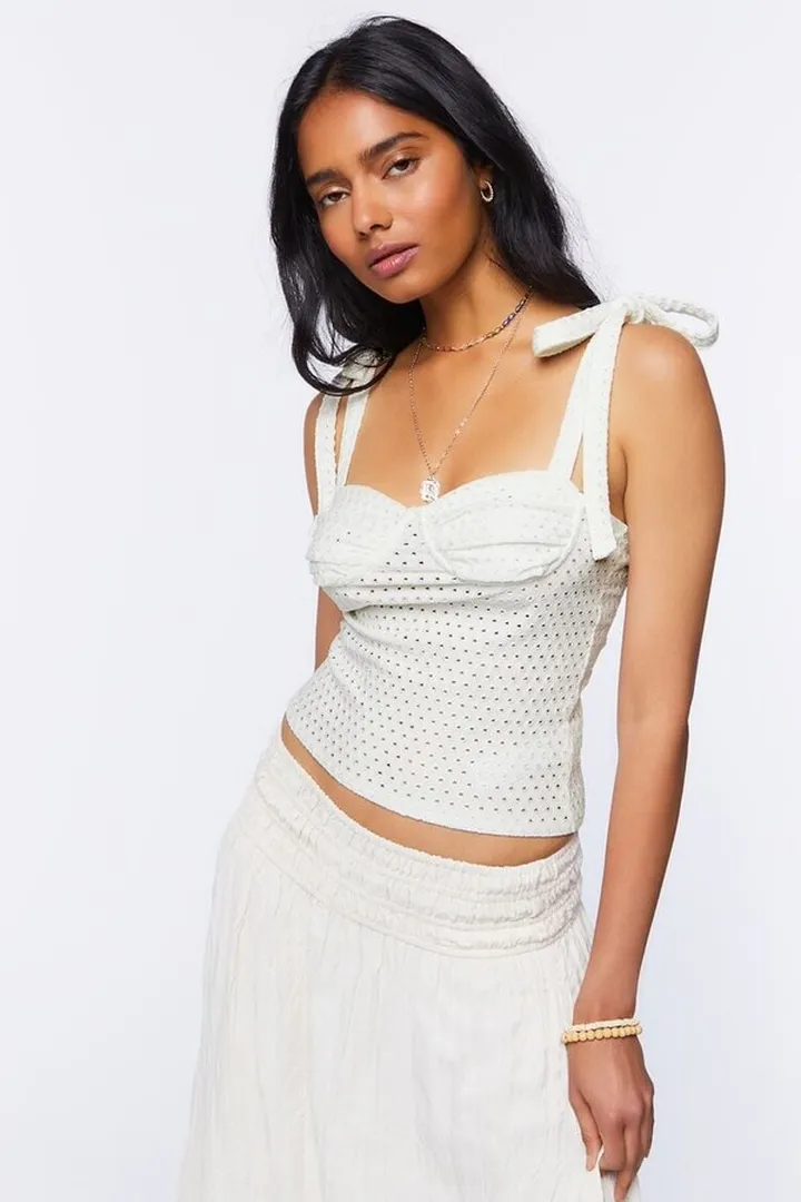 Perforated Tie-Strap Cami