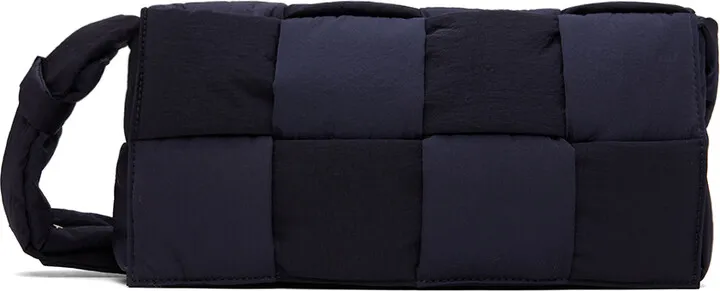 Bottega Veneta Navy Padded Tech Cassette Bag