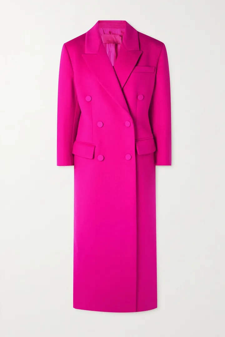 Valentino Garavani - Double-breasted Wool And Cashmere-blend Coat - Pink