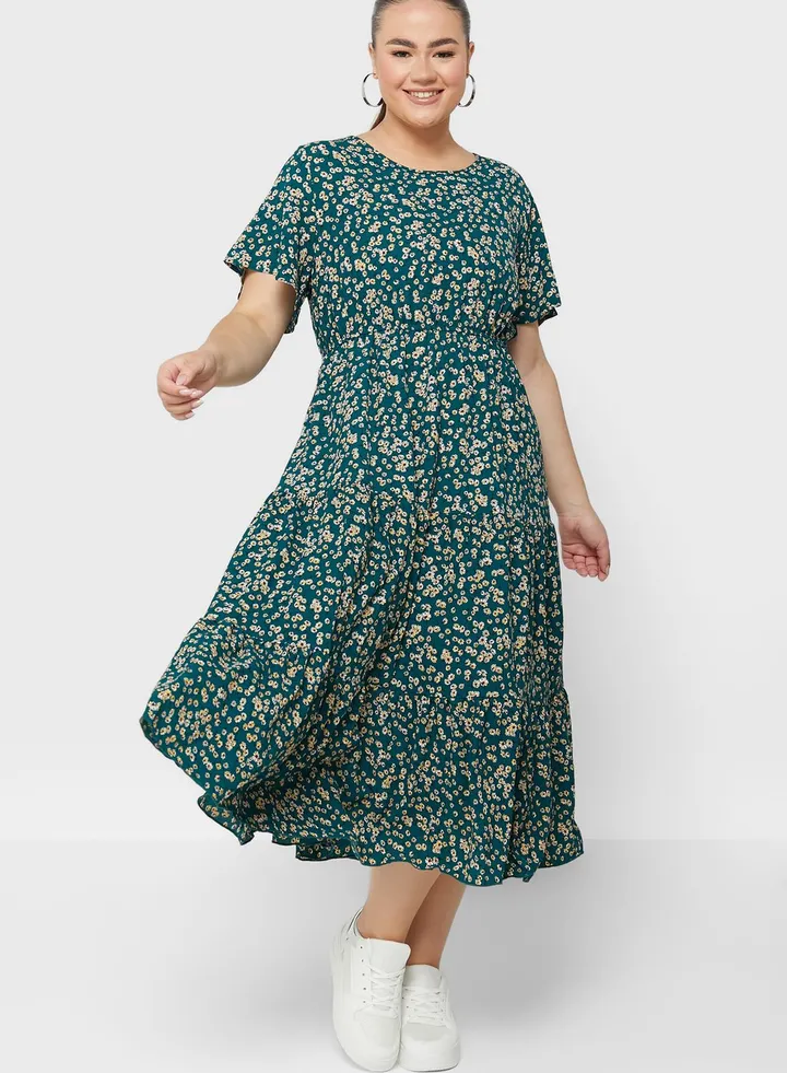 Fit & Flare Tiered Dress