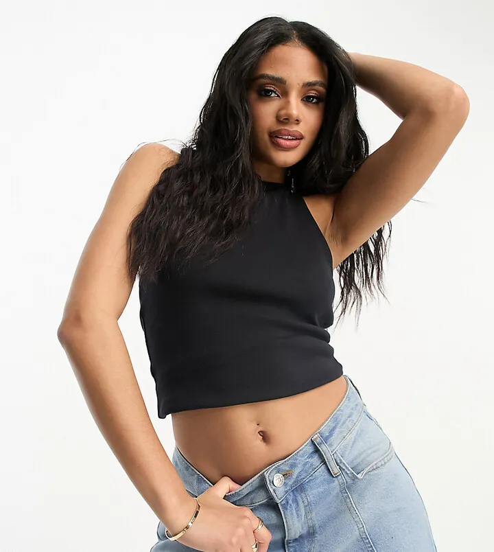 ASYOU high neck tank in black