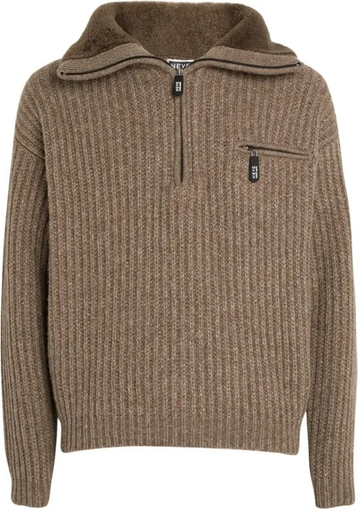 Giorgio Armani Wool Half-Zip Sweater