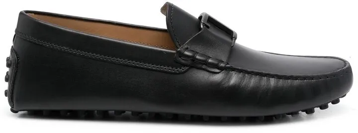 Almond-Toe Leather Loafers