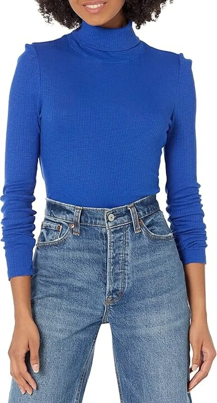 SUNDRY Turtleneck (Bright Lapis) Women's Clothing