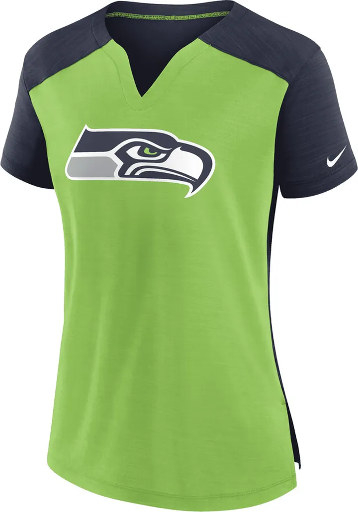 Nike Women's Dri-FIT Exceed (NFL Seattle Seahawks) T-Shirt in Blue