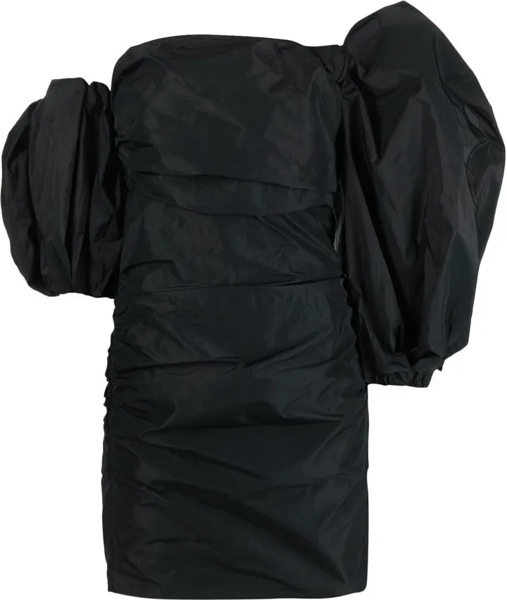 One-Shoulder Gathered Minidress
