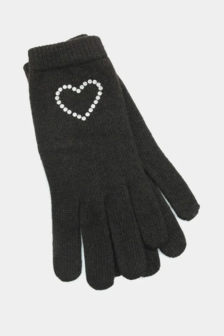 Crystals Heart Gloves