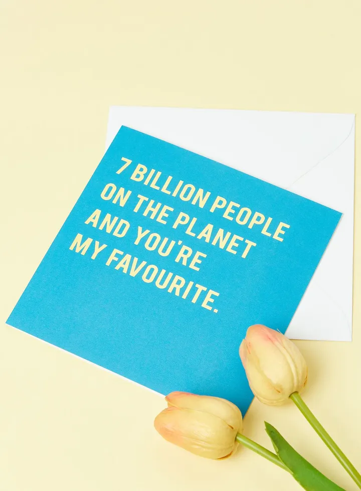 7 Billion Foil Birthday Card