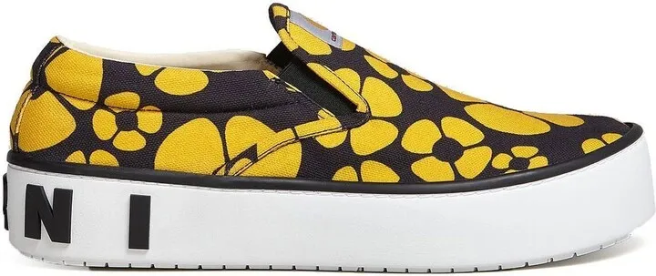 Floral-Print Slip-On Sneakers