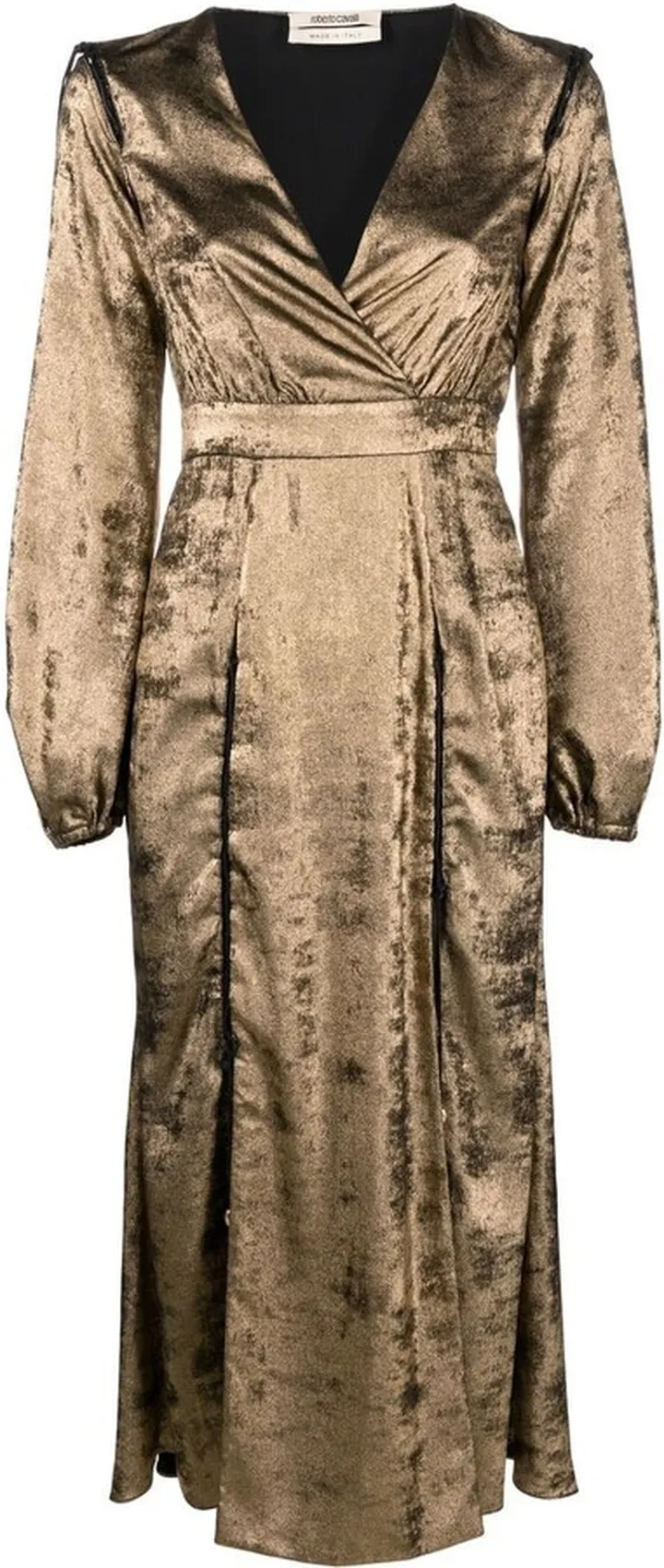 Lace-Up Detail Velvet Wrap Dress