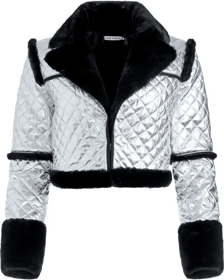 Luisa quilted vegan-leather coat