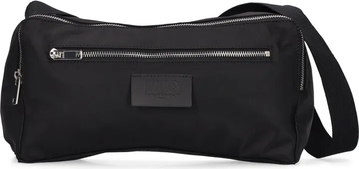 Sporty nylon shoulder bag