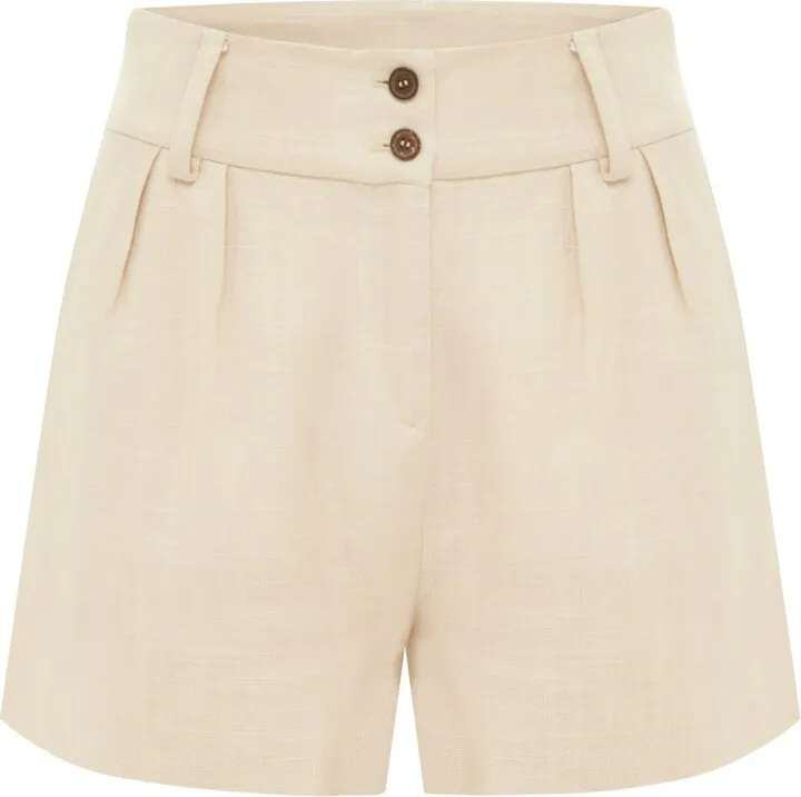 Belle & Bloom - Limitless Belted Shorts - Natural