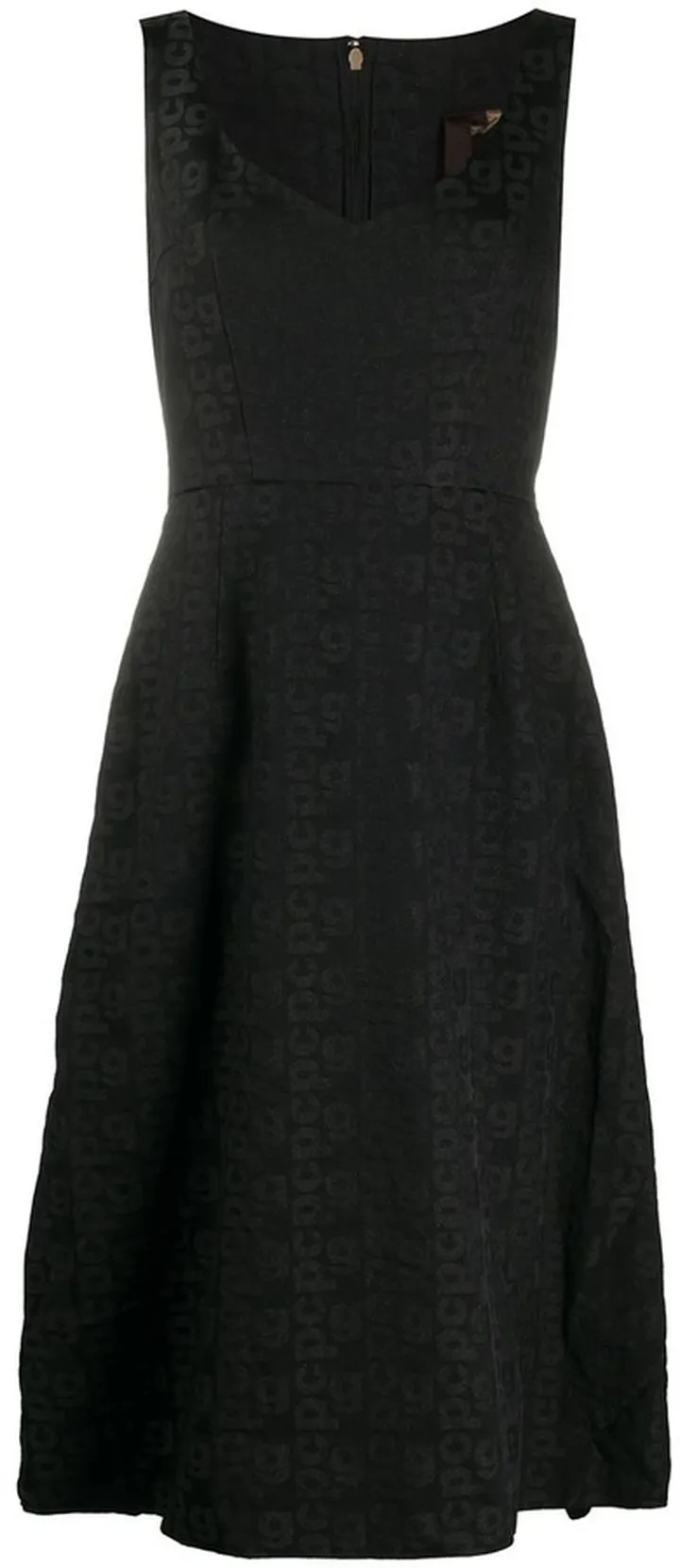 monogram A-line midi dress