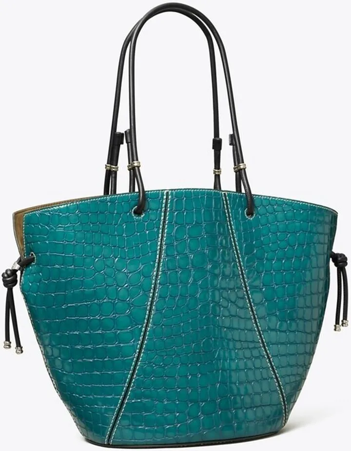 Spaghetti Strap Embossed Tote