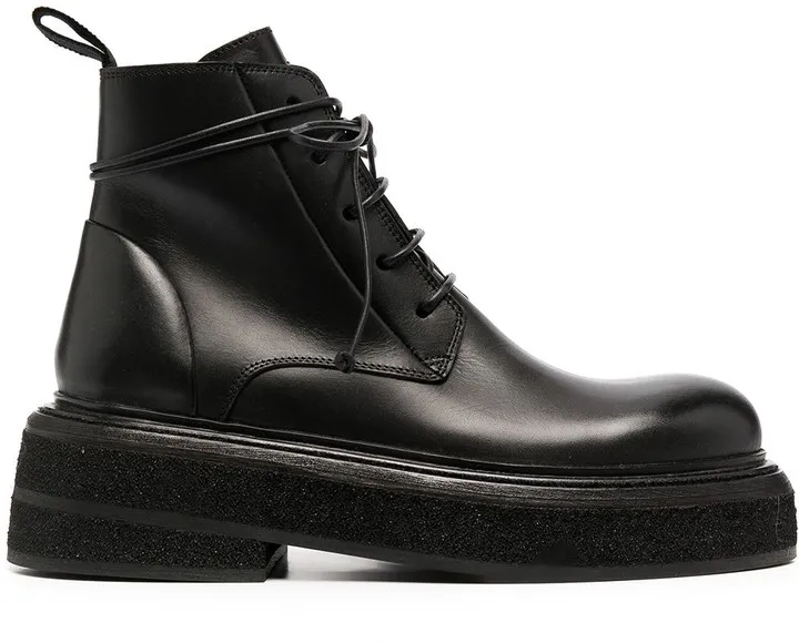 Chunky-Sole Lace-Up Boots