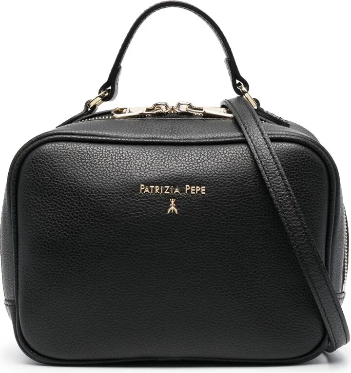 Logo-Plaque Leather Tote Bag