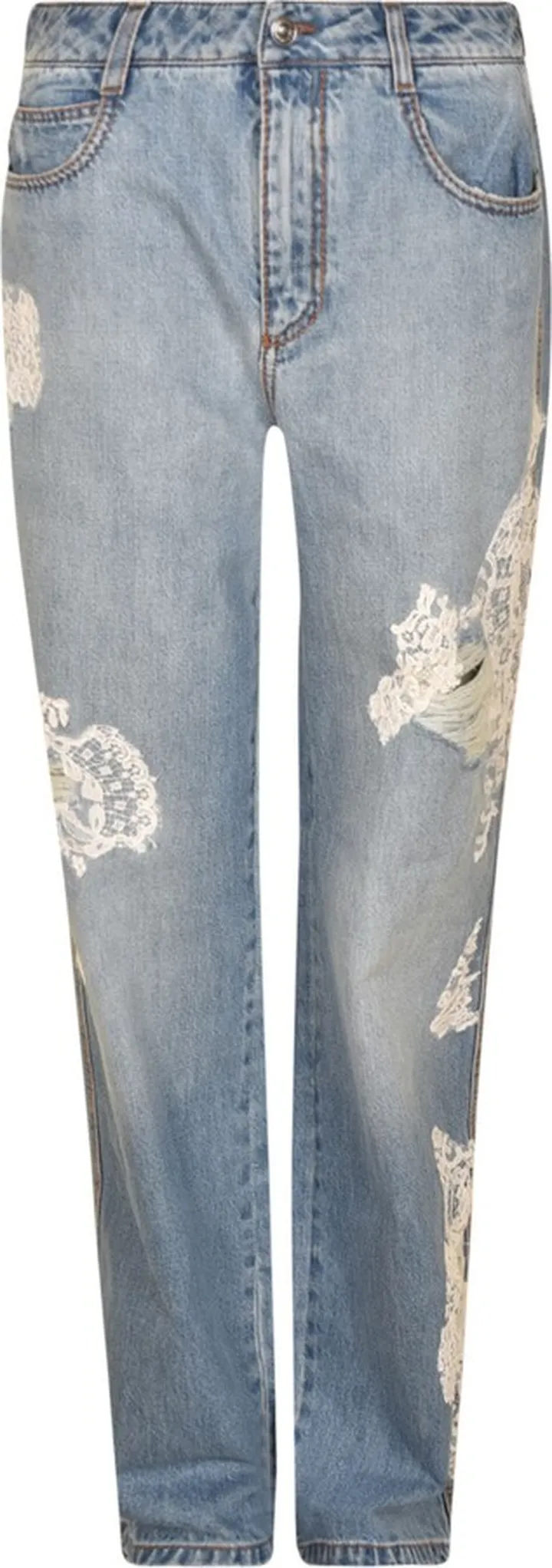 Laced Distressed Jeans
