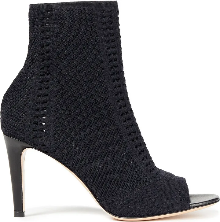 Stretch-mesh ankle boots