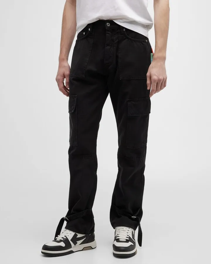 Men's Canvas Cargo Strap Pants