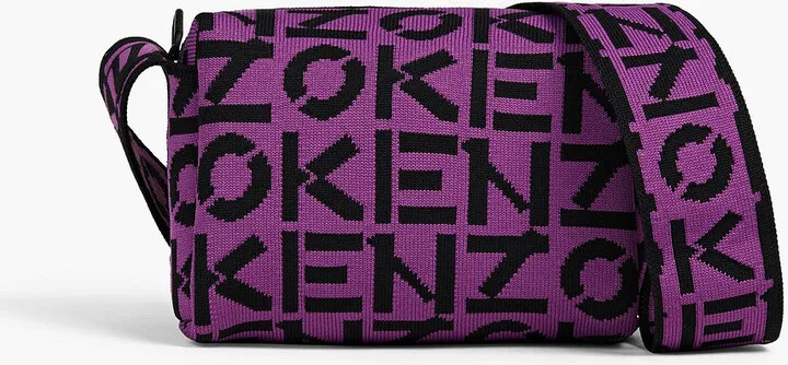 Jacquard-knit shoulder bag