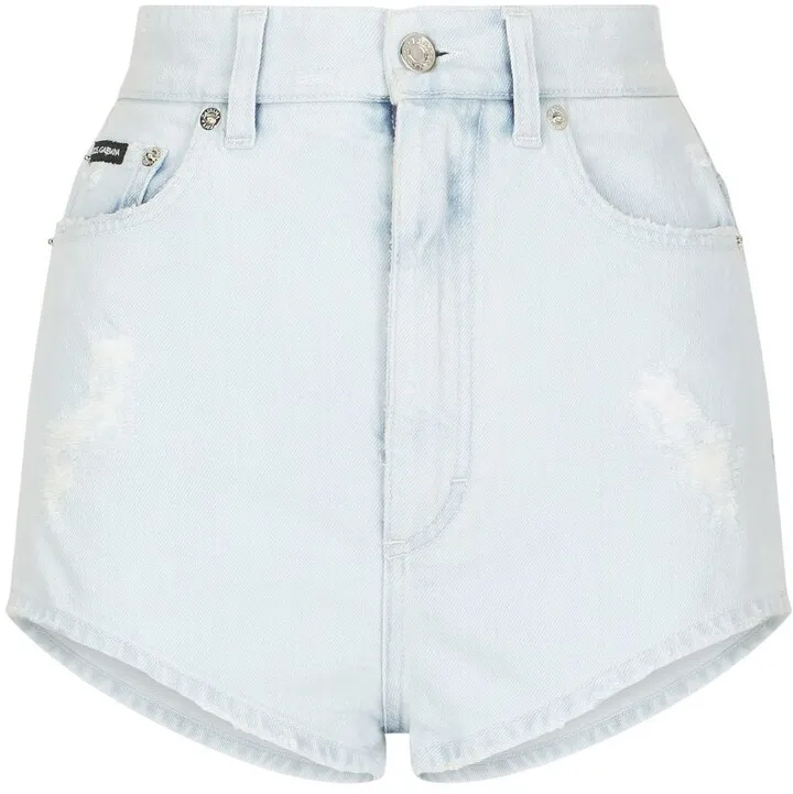 High-Waisted Denim Shorts