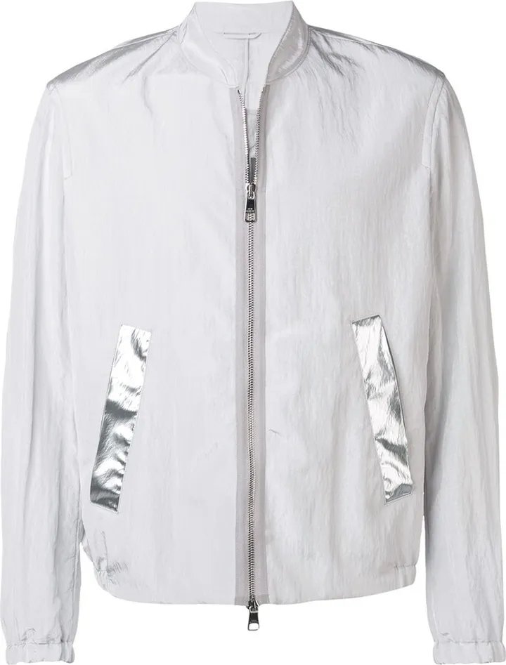 Block Stripe Bomber Jacket