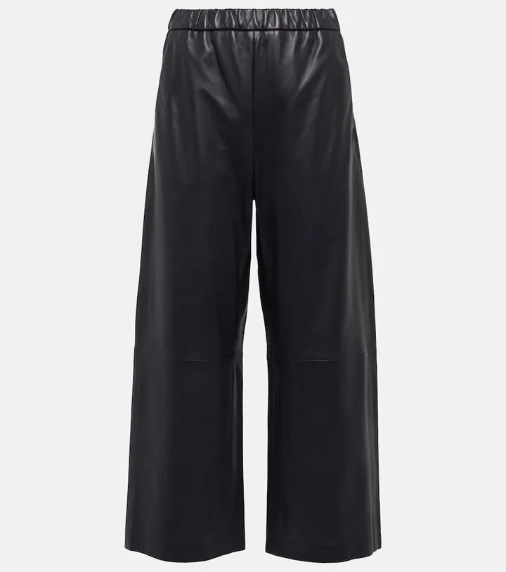 Tarsio wide-leg nappa leather pants
