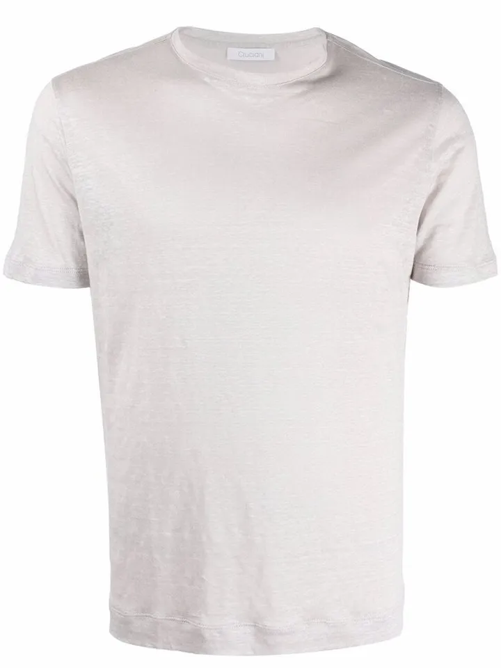 crew-neck fitted T-shirt