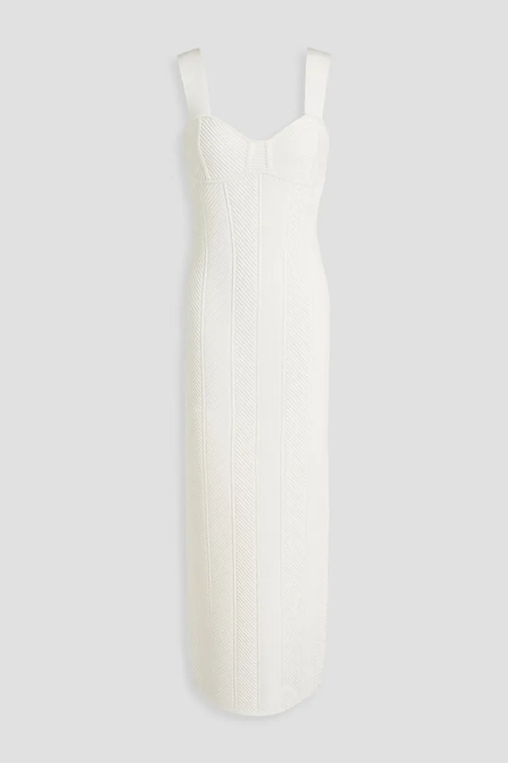 Ribbed bandage maxi dress