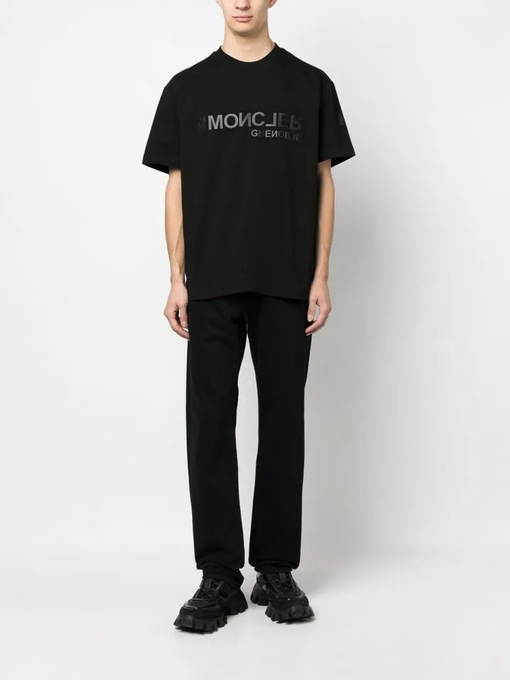 logo-stamp cotton T-shirt