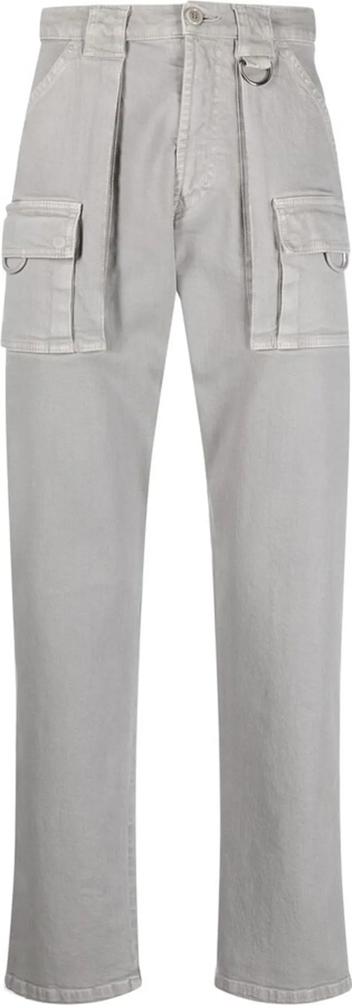Multi-Pocket Straight-Leg Trousers