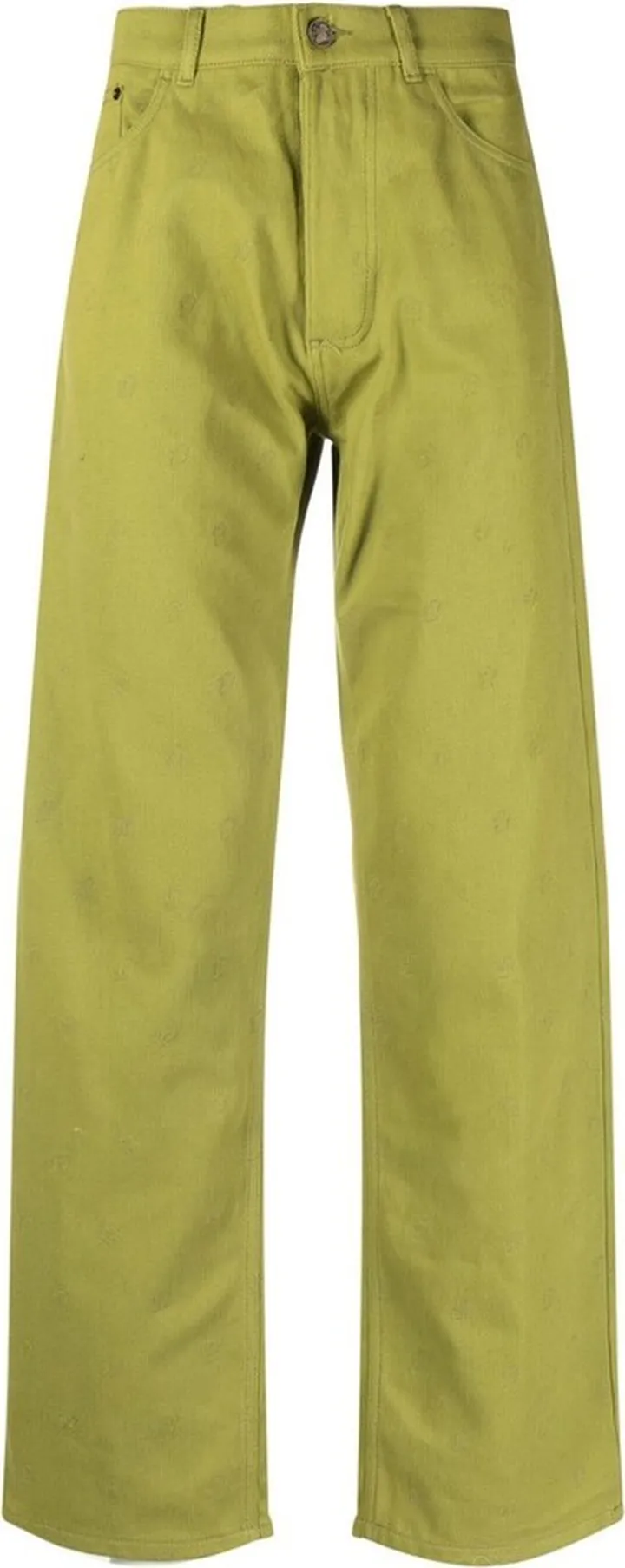 embroidered Eire-motif jeans