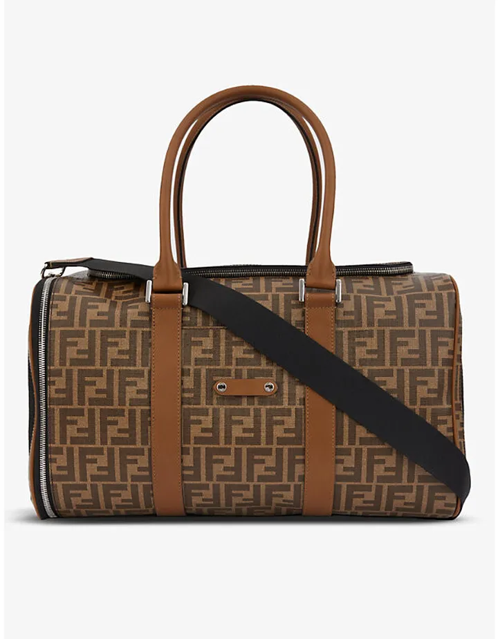 Panna Cuoio Logo-print Canvas pet Carrier
