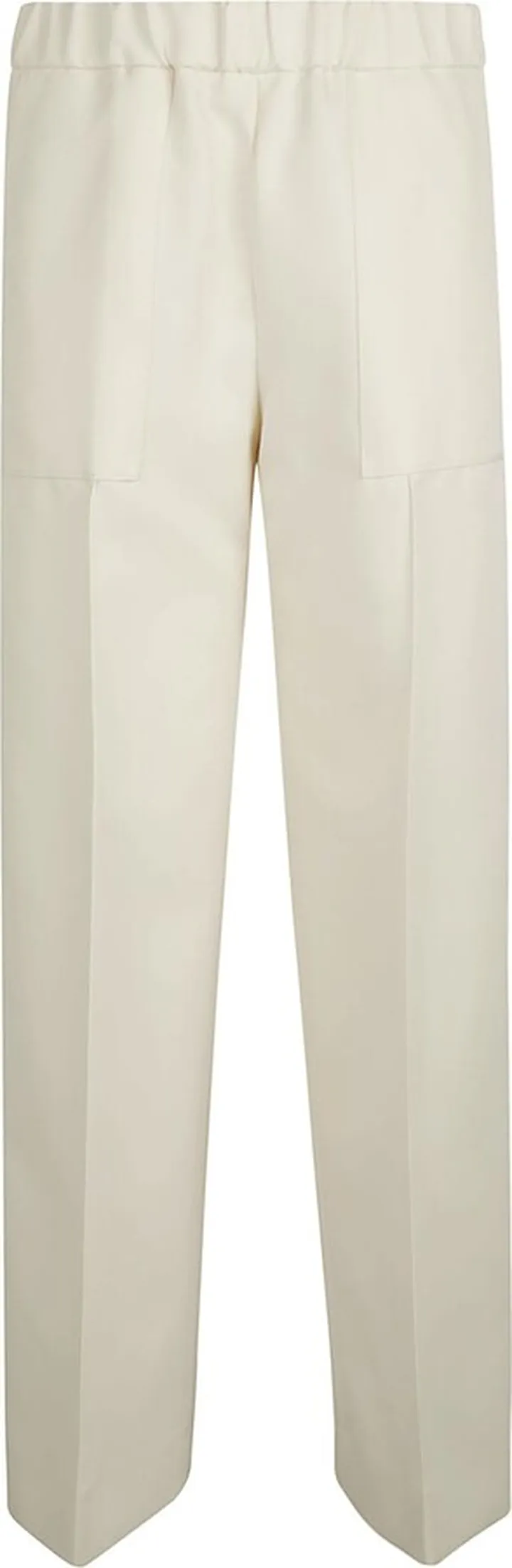 Straight Leg Plain Trousers